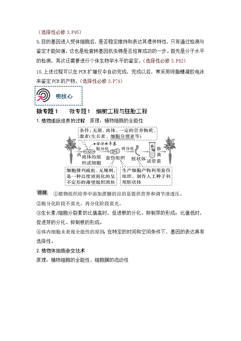 专题十 生物工程——【新教材】2023年高考生物二轮复习专题学案汇编（原卷版+解析版）03