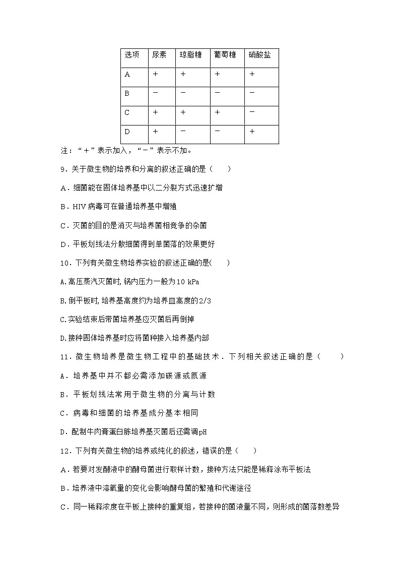 沪教版高中生物选择性必修3运用传统发酵技术生产食品作业含答案8第3页