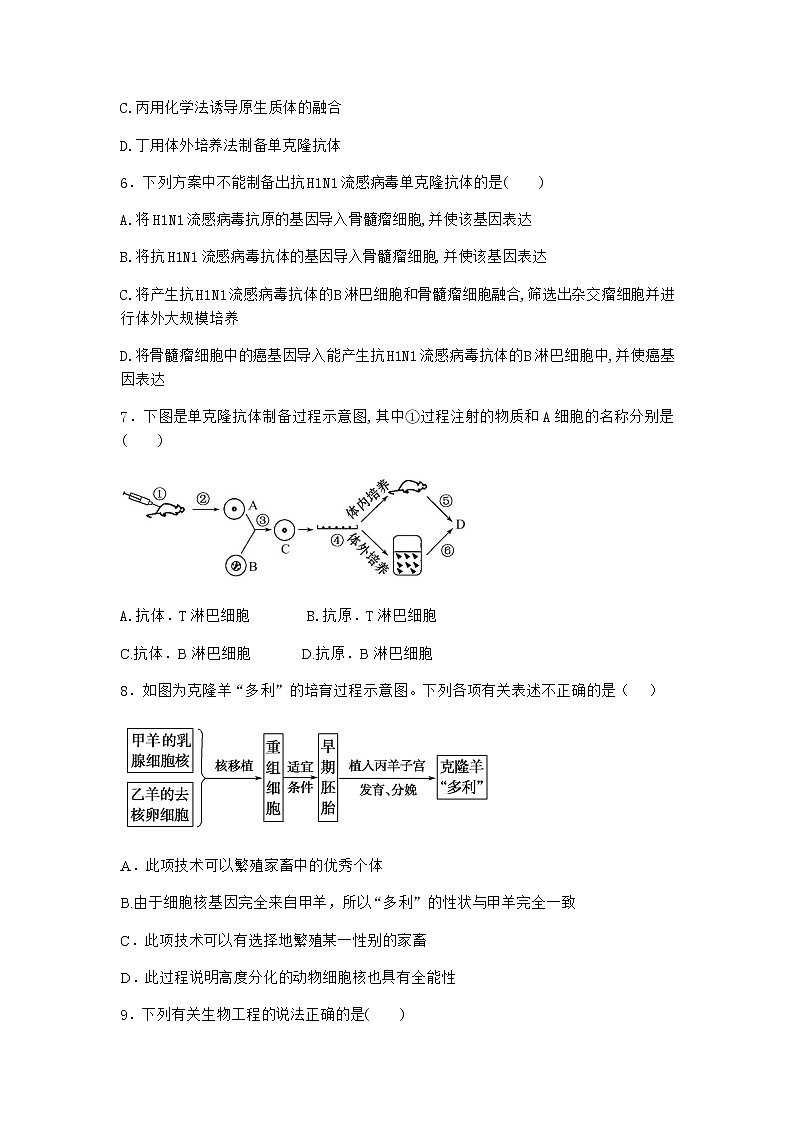 沪教版高中生物选择性必修3植物细胞工程的应用提高了生产效率作业含答案3第2页