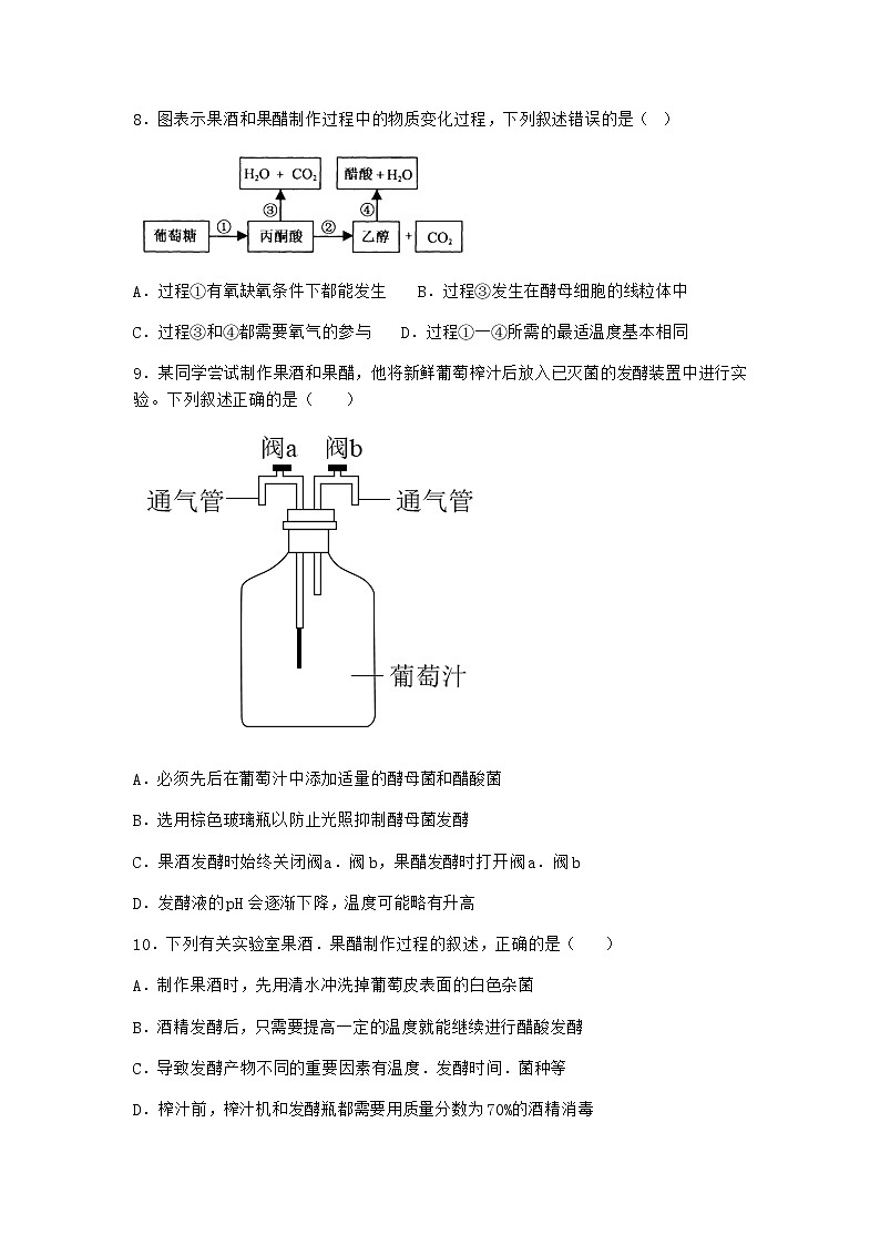 沪教版高中生物选择性必修3防止杂菌污染的技术作业含答案603