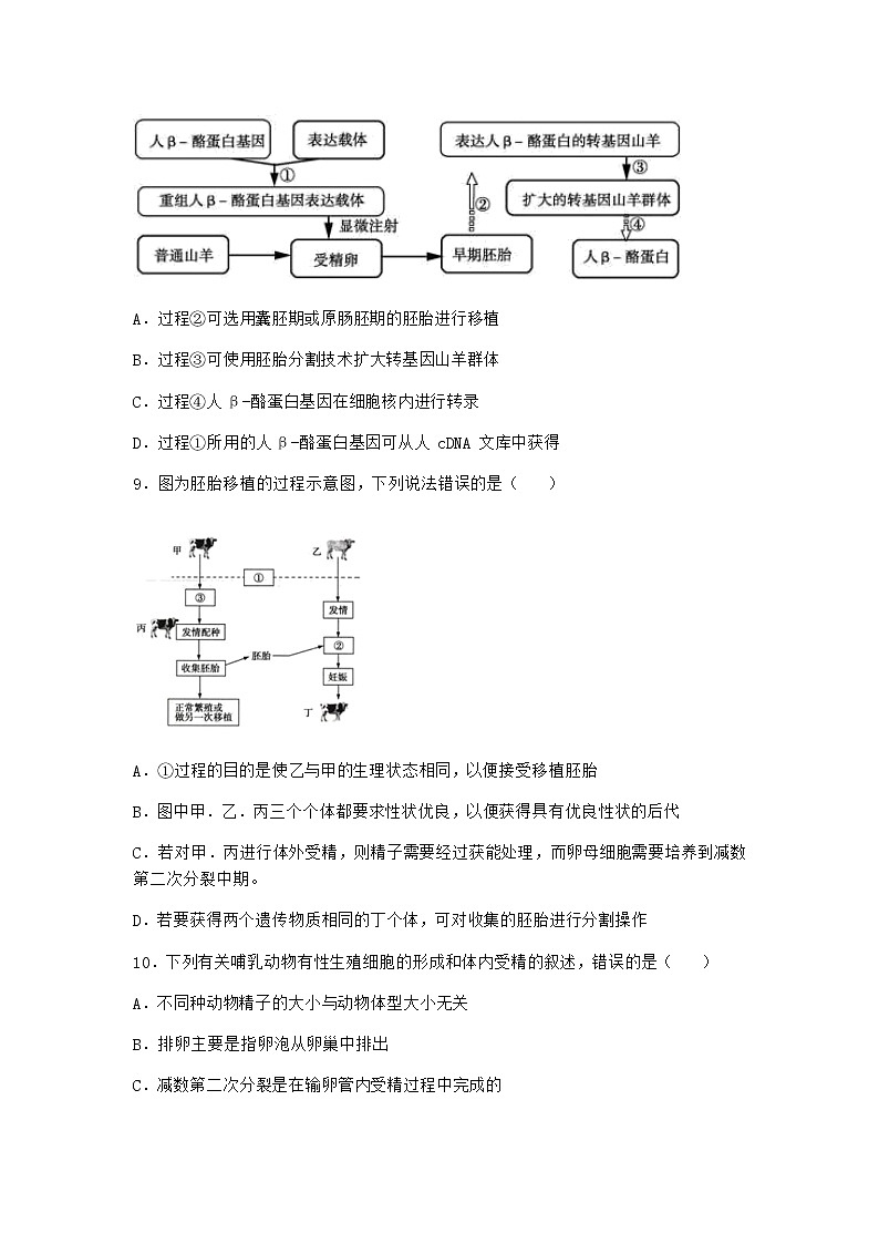 沪教版高中生物选择性必修3第二章第三节细胞融合技术使不同的细胞结合成一个细胞作业含答案2第3页