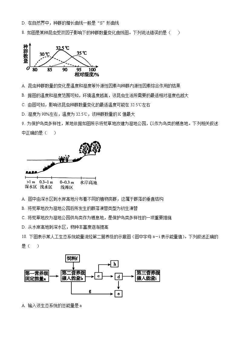 2023郴州高二上学期期末质量监测生物试题含解析03