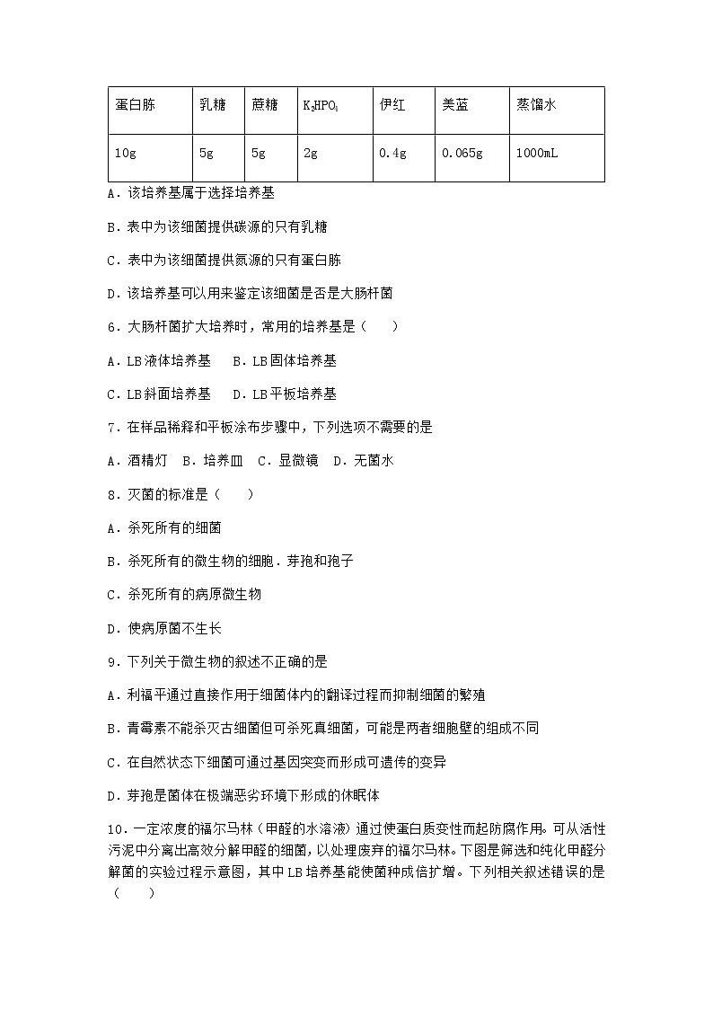 北师大版高中生物选择性必修3第四节发酵工程的过程与原理优选作业含答案1第2页