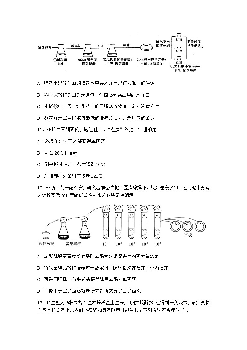 北师大版高中生物选择性必修3第四节发酵工程的过程与原理优选作业含答案1第3页