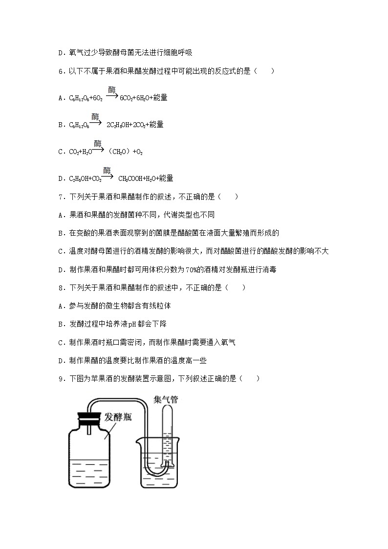 北师大版高中生物选择性必修3第一节微生物纯培养物的获得作业含答案3第3页