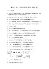 高中生物北师大版 (2019)选择性必修2 生物与环境第二节 生态系统的能量流动精练