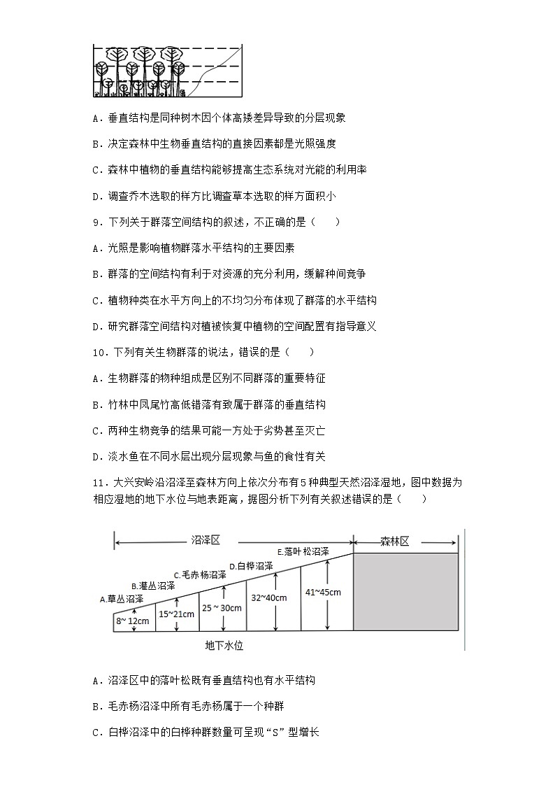 北师大版高中生物选择性必修2第四节群落的演替作业含答案303