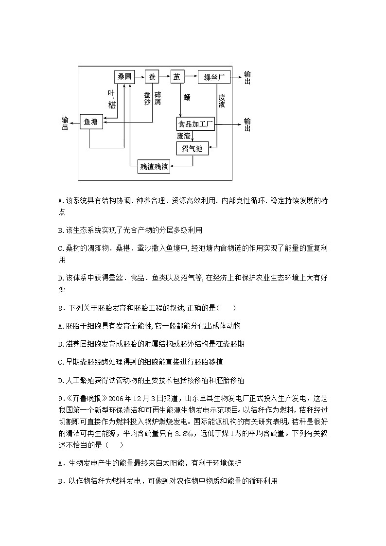 北师大版高中生物选择性必修2第四节生态工程在环境保护中的应用作业含答案9第3页