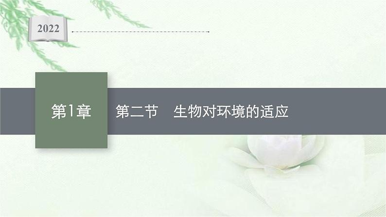 北师大版高中生物选择性必修二生物对环境的适应课件01