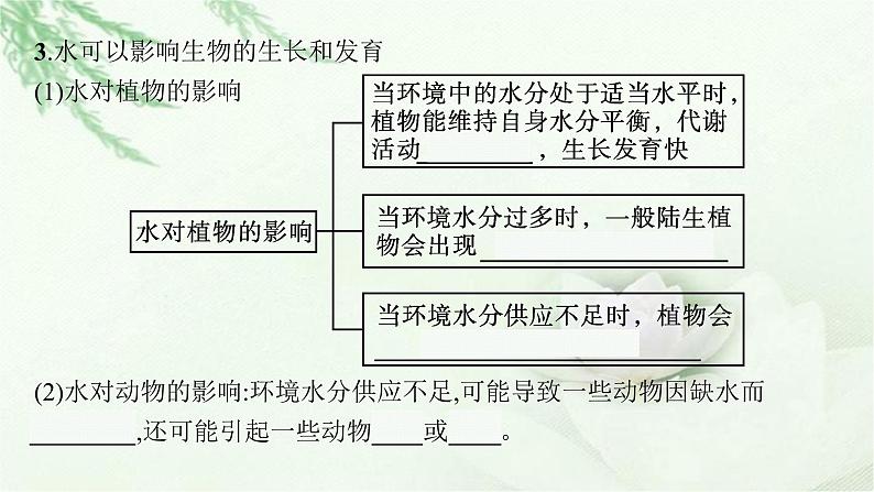 北师大版高中生物选择性必修二环境对生物的影响课件08