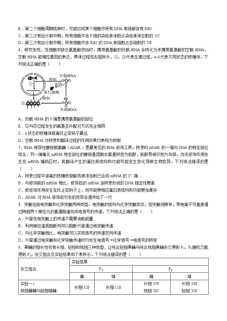 2023威海高三上学期期末考试生物试题含答案02