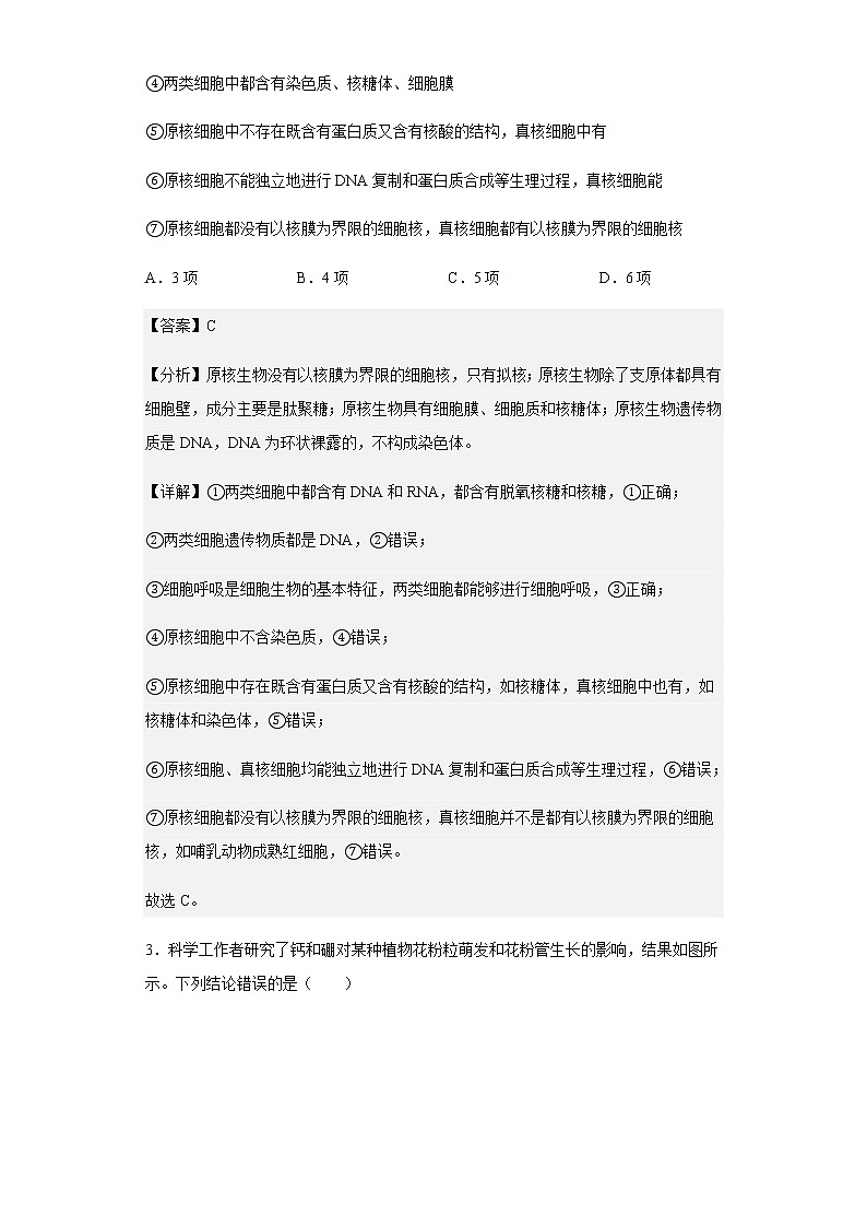 2022-2023学年湖南省长沙麓山国际实验学校高一上学期期末线上检测生物试题含解析02