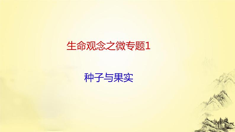 2023届高三二轮复习生物：生命观念之微专题课件PPT第1页