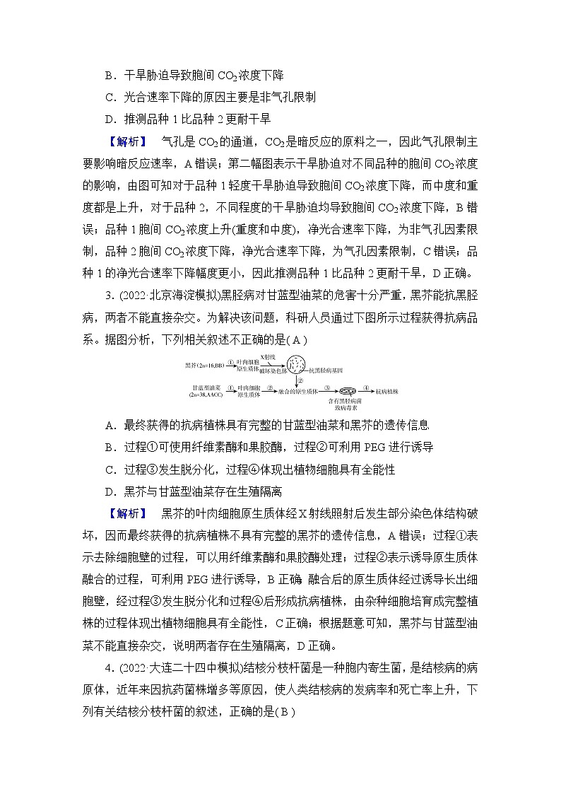 2023届高考生物二轮复习选择专题练3含答案第2页