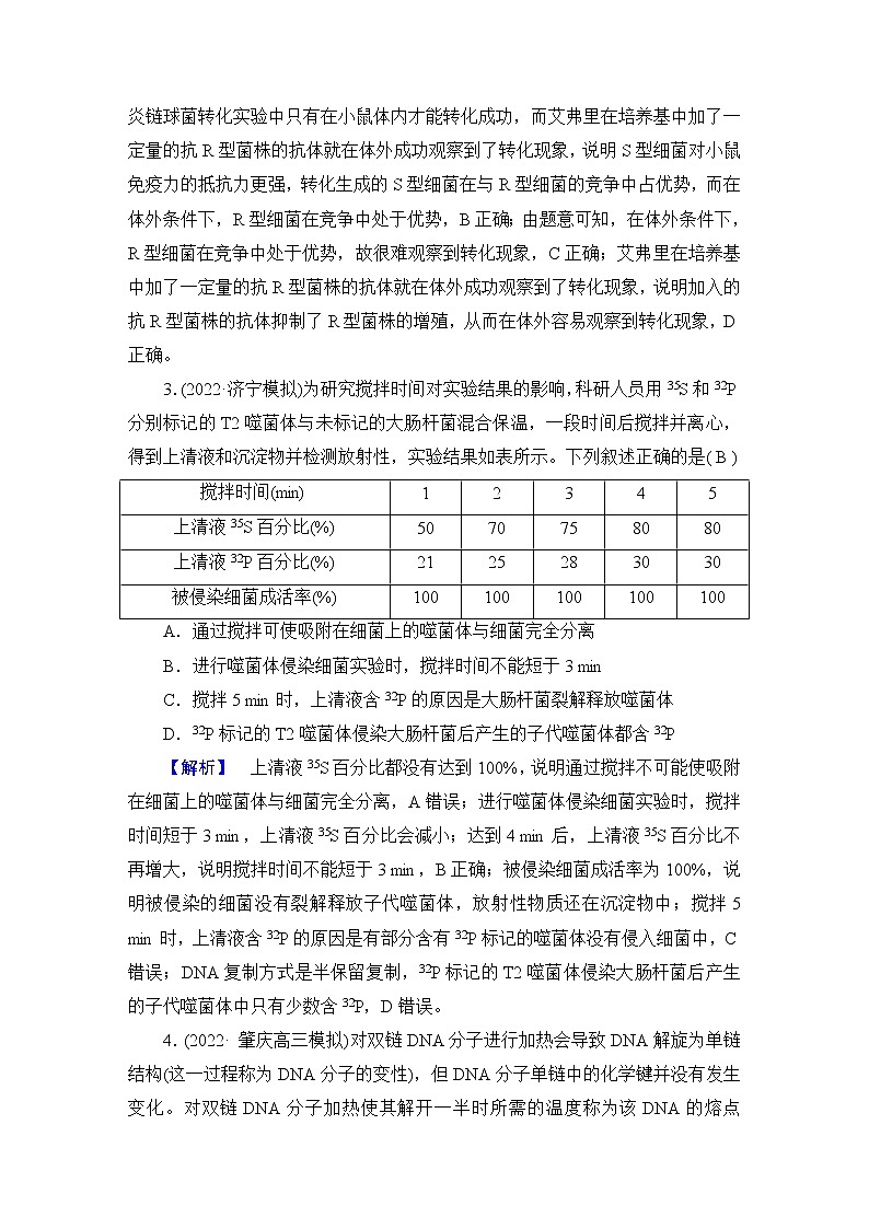 2023届高考生物二轮复习基因的本质与表达作业含答案02
