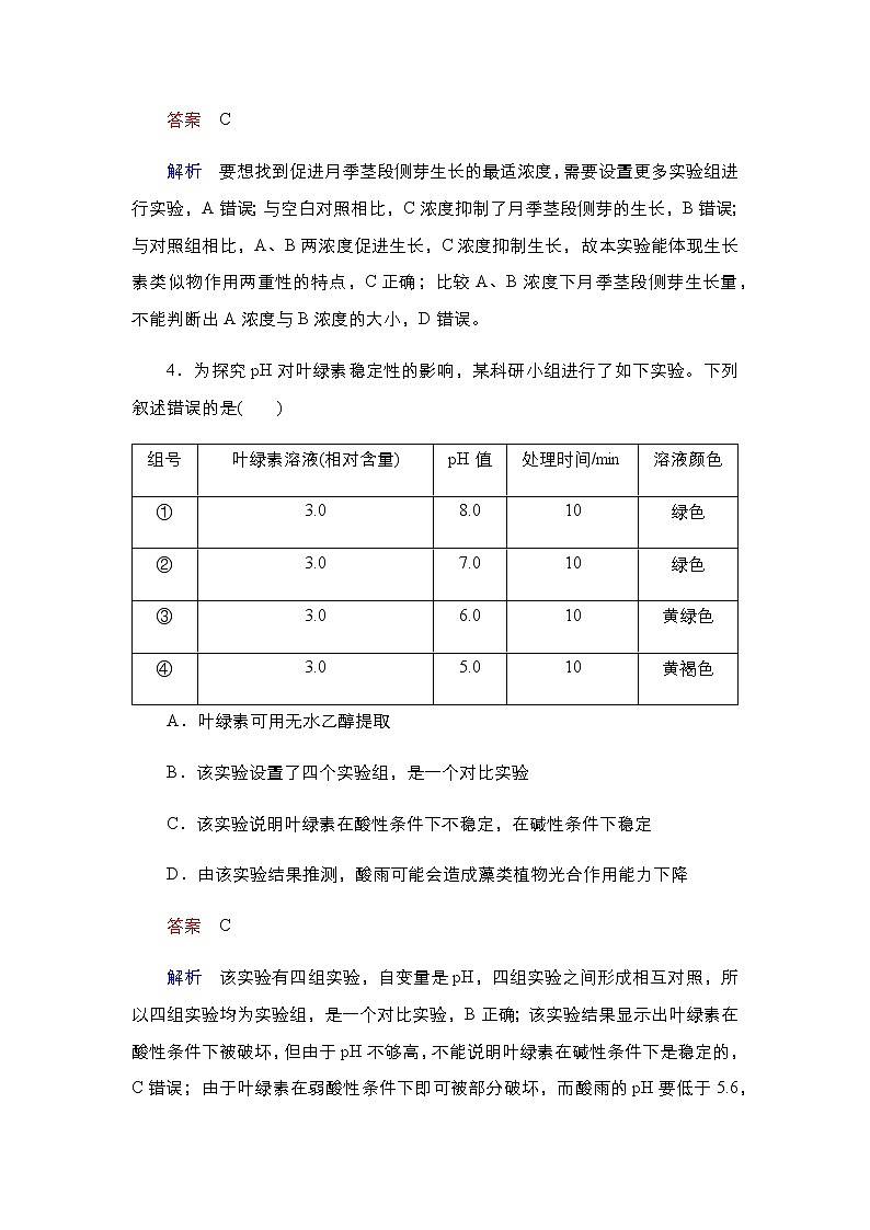 2023届高考生物二轮复习实验与探究作业含答案第3页