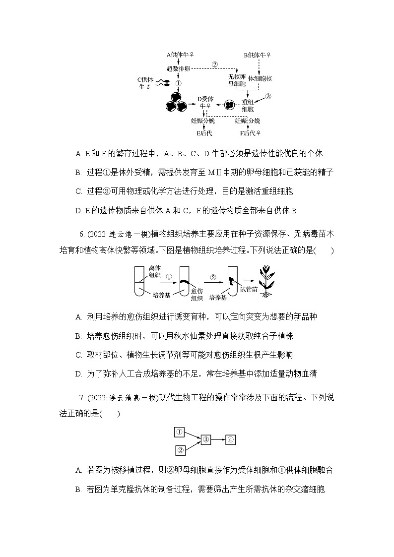 2023届高考生物二轮复习专题细胞工程作业含答案第3页