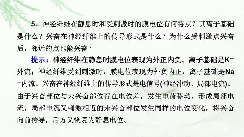 2023届高考生物二轮复习神经调节和体液调节课件第8页