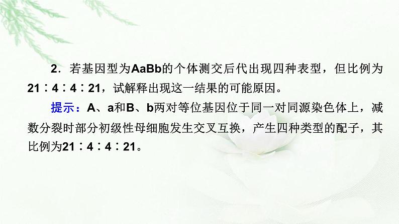 2023届高考生物二轮复习遗传的基本规律课件第7页