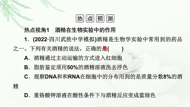 2023届高考生物二轮复习热点突破3课件第3页