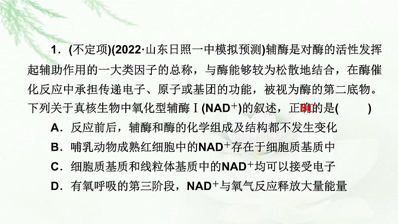 2023届高考生物二轮复习热点突破8课件第5页