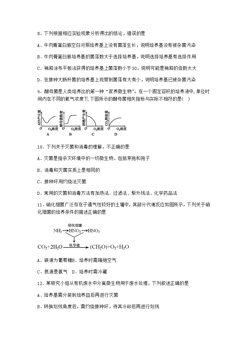 北师大版高中生物选择性必修3第四节发酵工程的过程与原理课时作业含答案3第3页