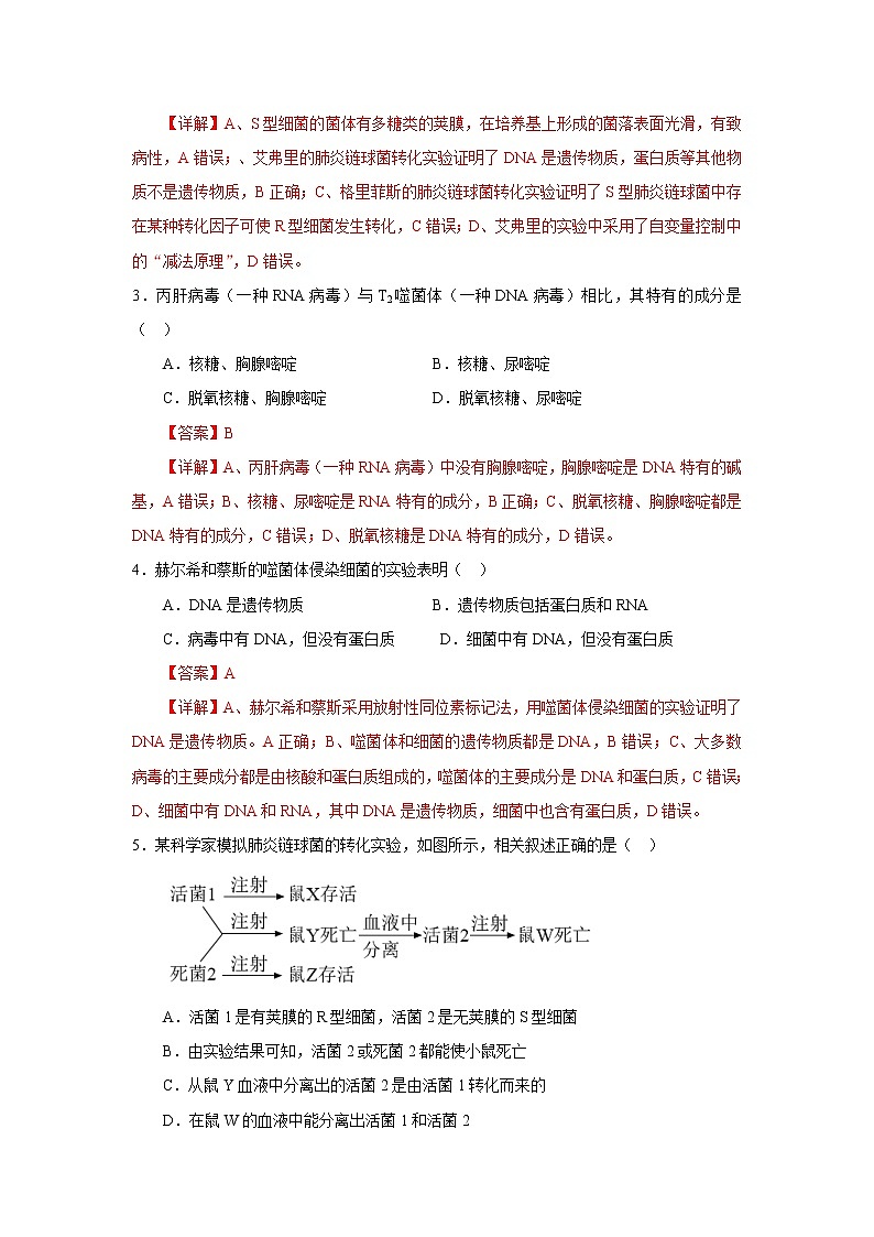 第一节  DNA是主要的遗传物质（解析版）第2页