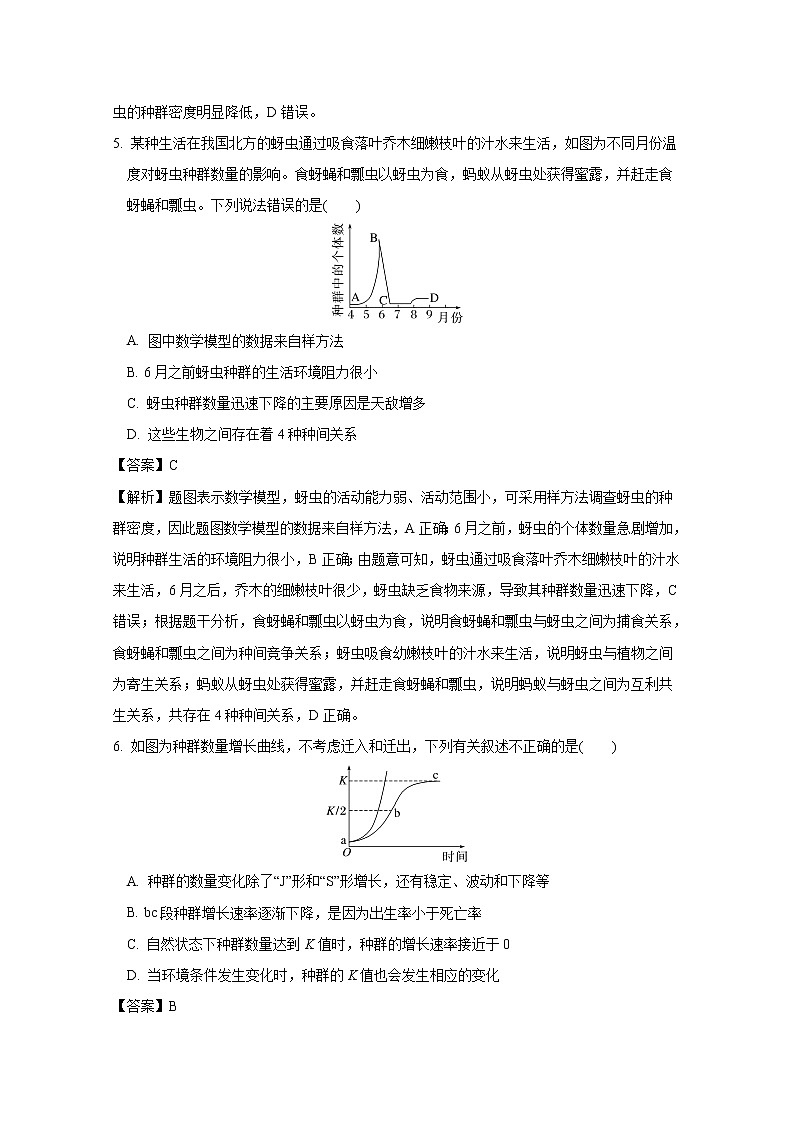 安徽省合肥一中2022-2023学年高二生物下学期第一次质量检测试卷（Word版附解析）第3页