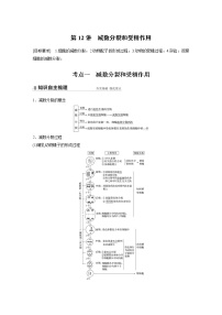 高中生物2022年高考生物一轮复习 第4单元 第12讲　减数分裂和受精作用