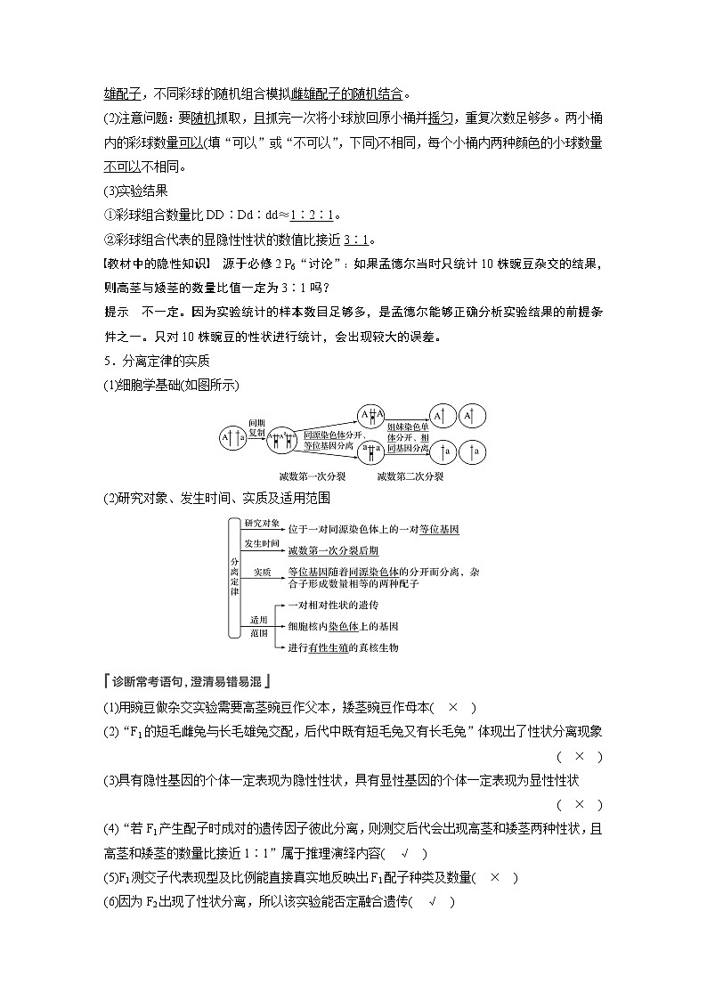 高中生物2022年高考生物一轮复习 第5单元 第14讲　基因的分离定律第3页