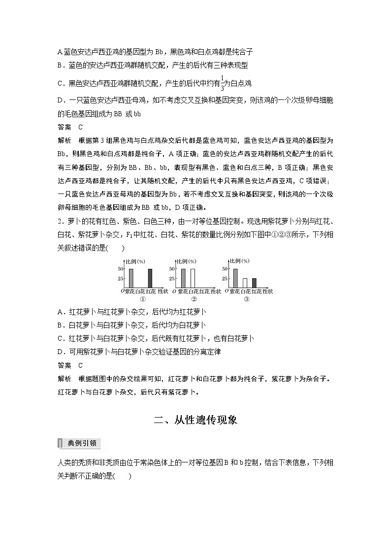 高中生物2022年高考生物一轮复习 第5单元 第14讲　热点题型三　分离定律在特殊情况下的应用第2页