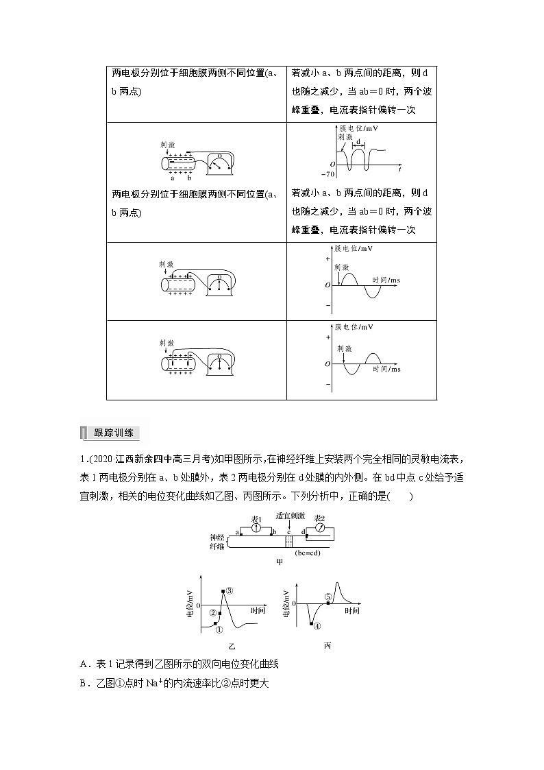高中生物2022年高考生物一轮复习 第8单元 第24讲  热点题型七   兴奋传导与传递的相关实验探究题02