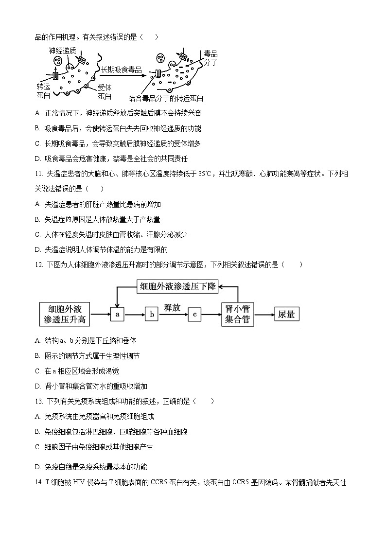 2023宣城高二上学期期末生物试题含答案第3页