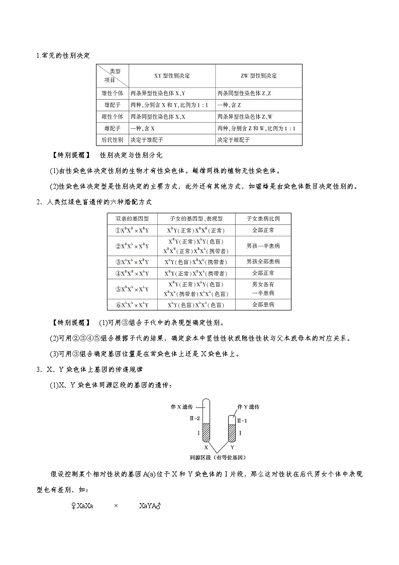 专题17 基因在染色体上和伴性遗传-高三毕业班生物常考点归纳与变式演练（原卷版）第2页