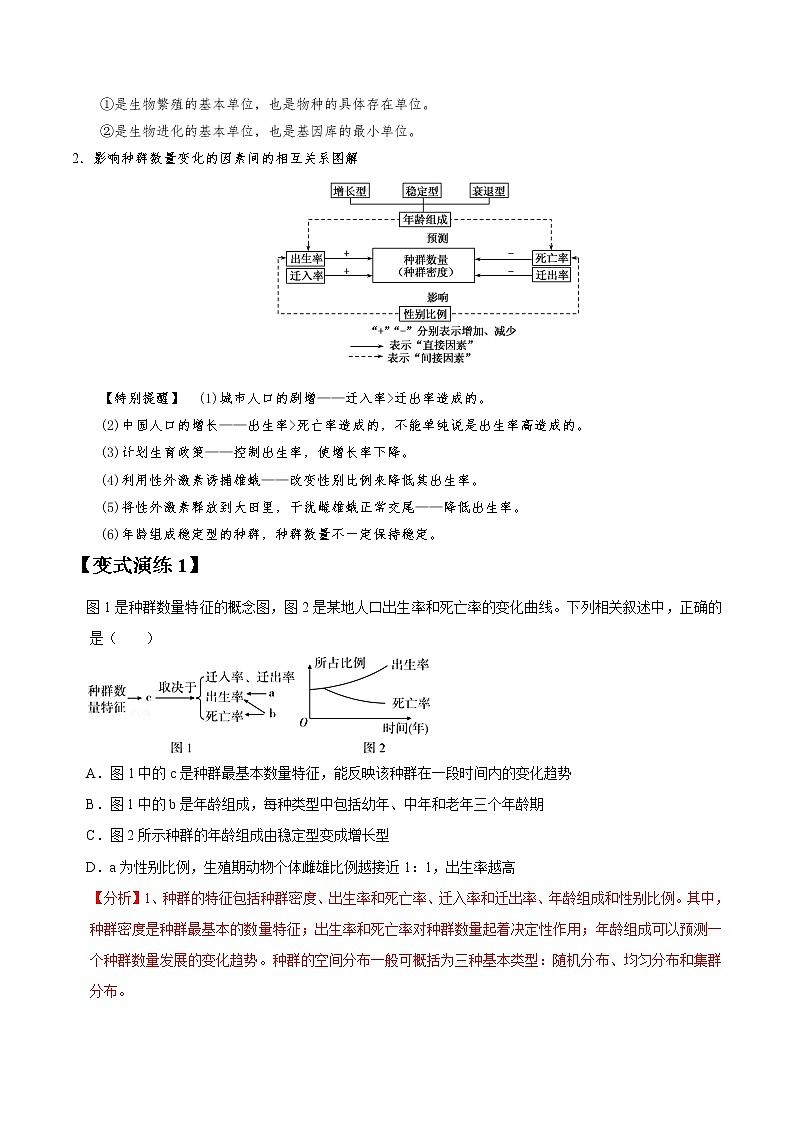 专题30 种群特征及数量变化-高三毕业班生物常考点归纳与变式演练（解析版）第3页