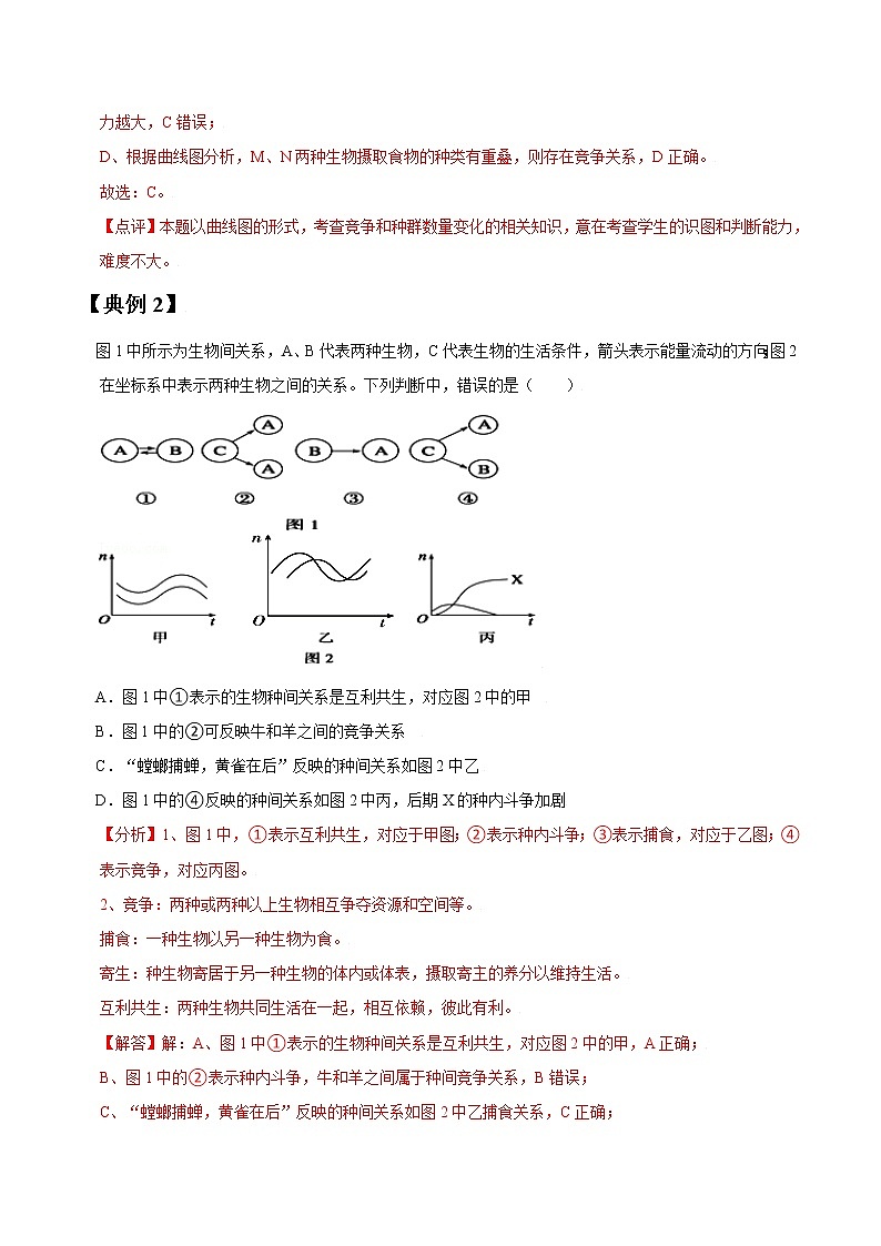 专题31 群落的结构和演替-高三毕业班生物常考点归纳与变式演练（解析版）第2页