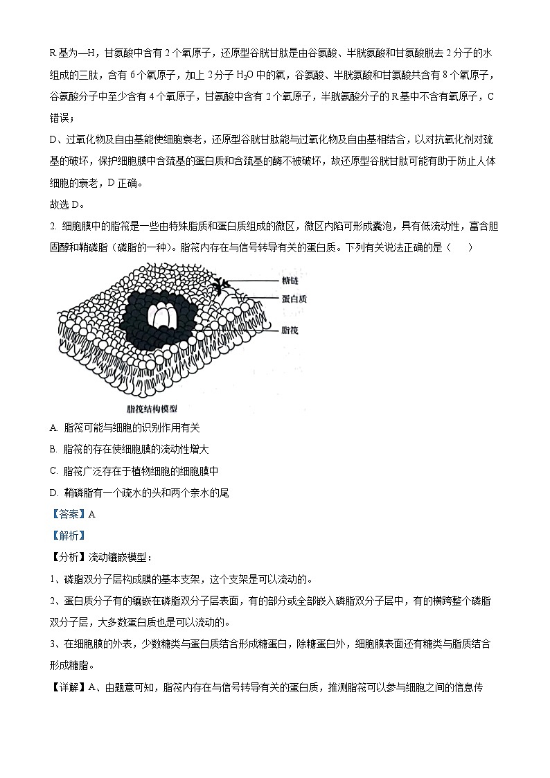 2023海南省高三下学期学业水平诊断（三）生物试题含答案02
