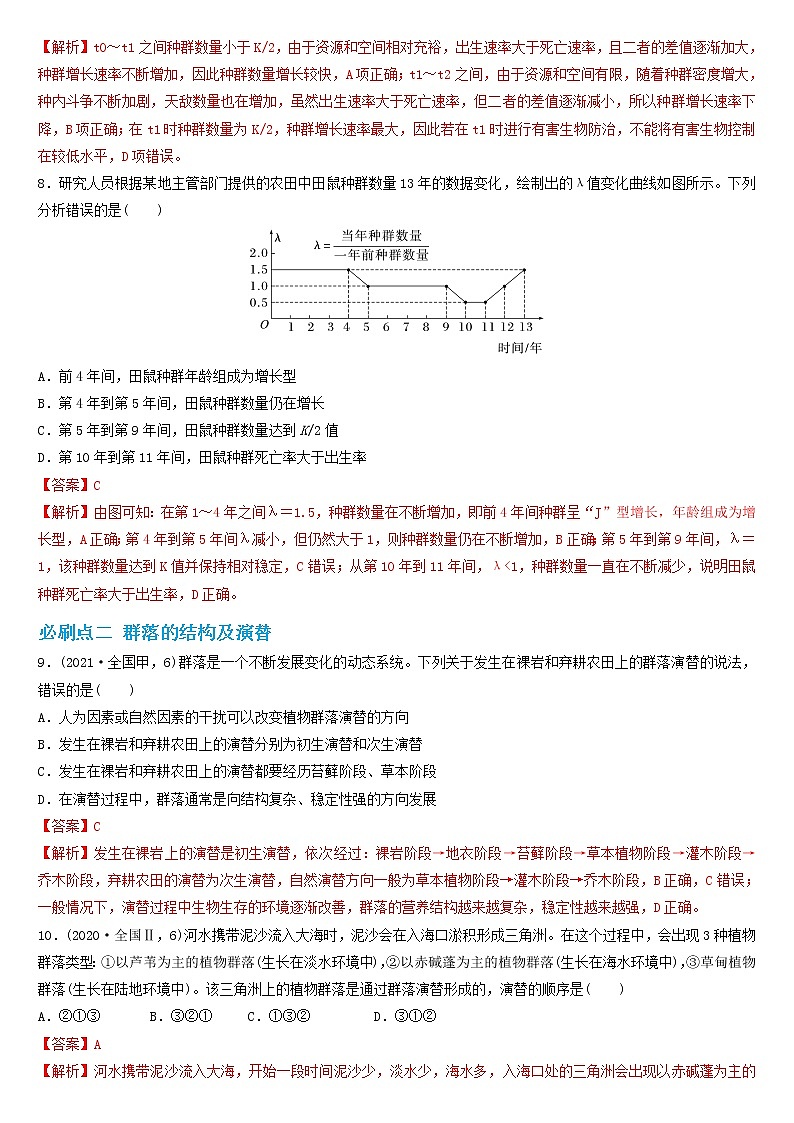 必刷06 生物与环境(共29题)-【百题大过关】2023年高考生物总复习高频考点+常考题型必刷题03