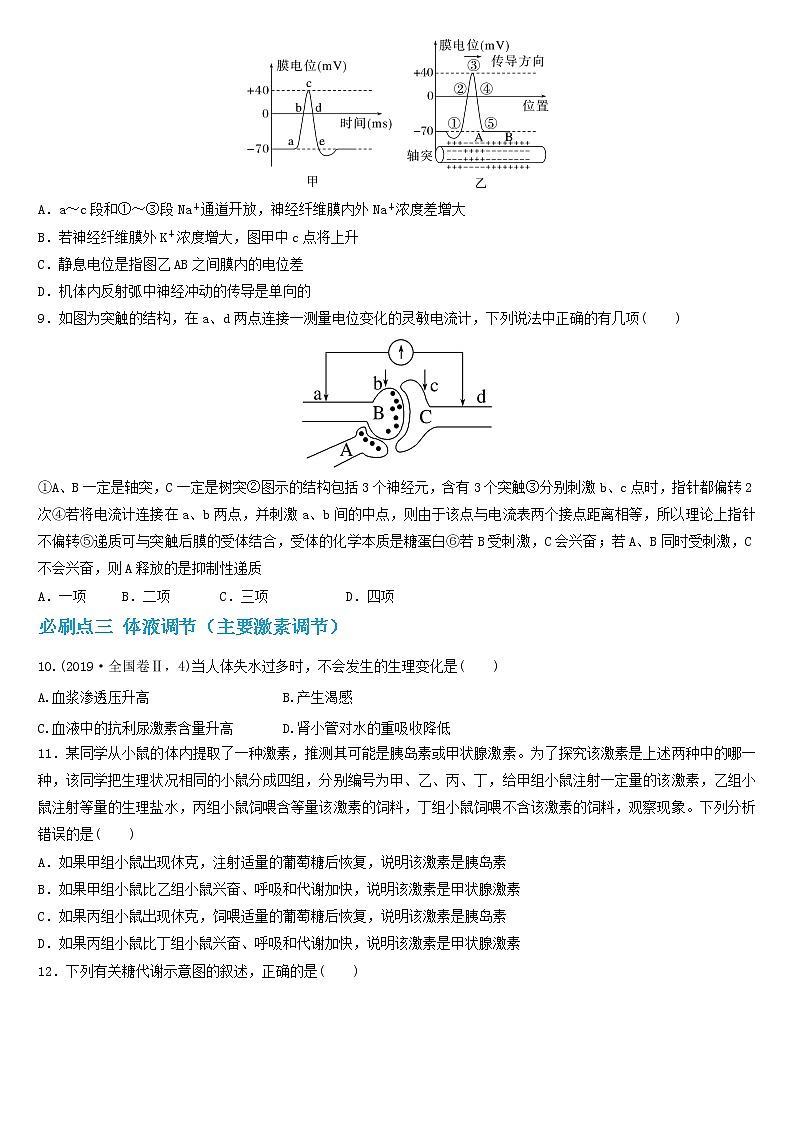 必刷05 生命活动的调节(共35题)-【百题大过关】2023年高考生物总复习高频考点+常考题型必刷题（原卷版）第3页