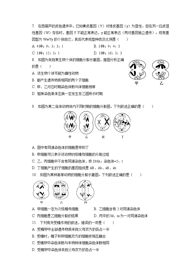 2021-2022学年辽宁省丹东市凤城一中高一（下）第一次月考生物试卷（含答案解析）第2页