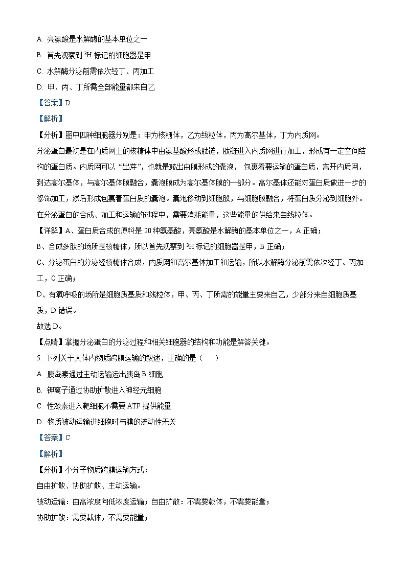 宁夏银川市二中2022-2023学年高三上学期统练三生物试题含解析第3页
