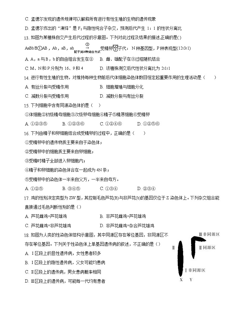 2023自治区乌兰察布集宁区二中高三上学期10月期中考试生物含解析第3页