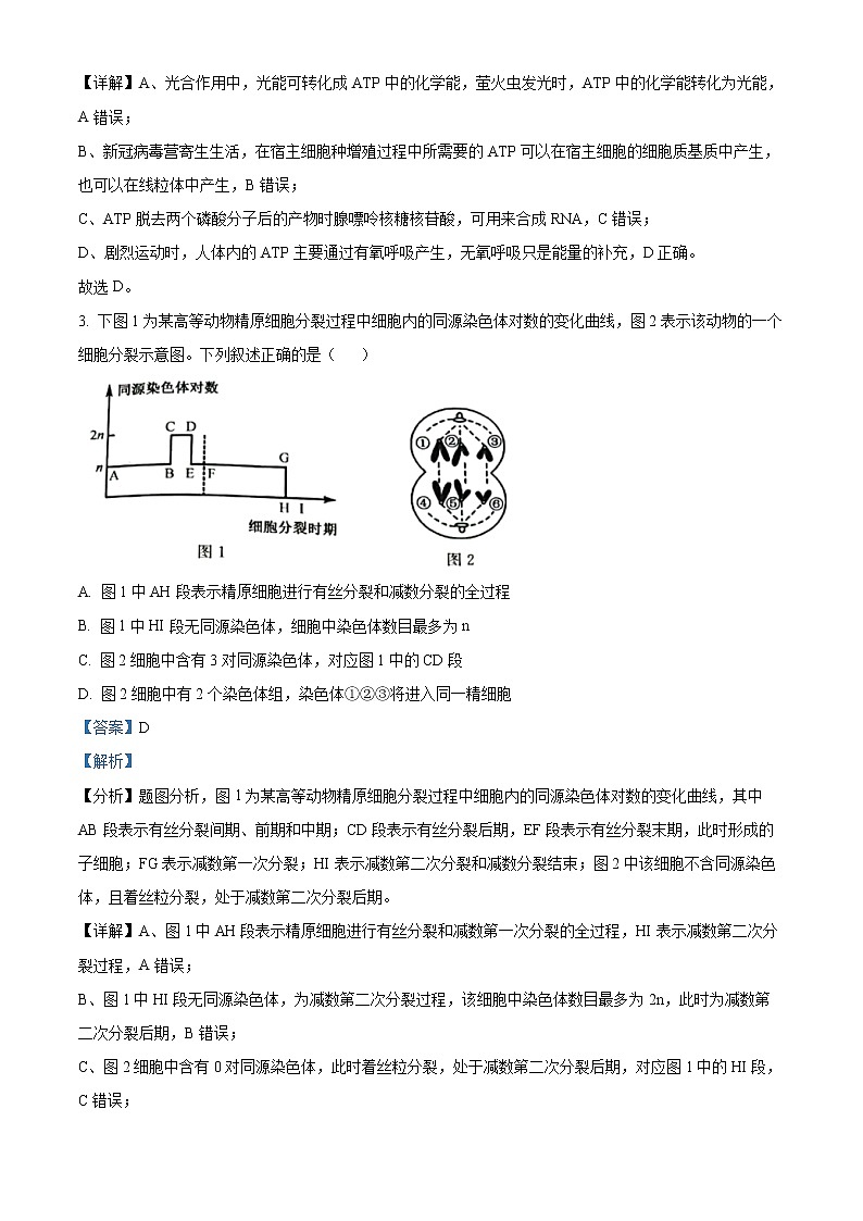 内蒙古阿拉善盟一中2022-2023学年高二上学期期末生物试题含解析第2页