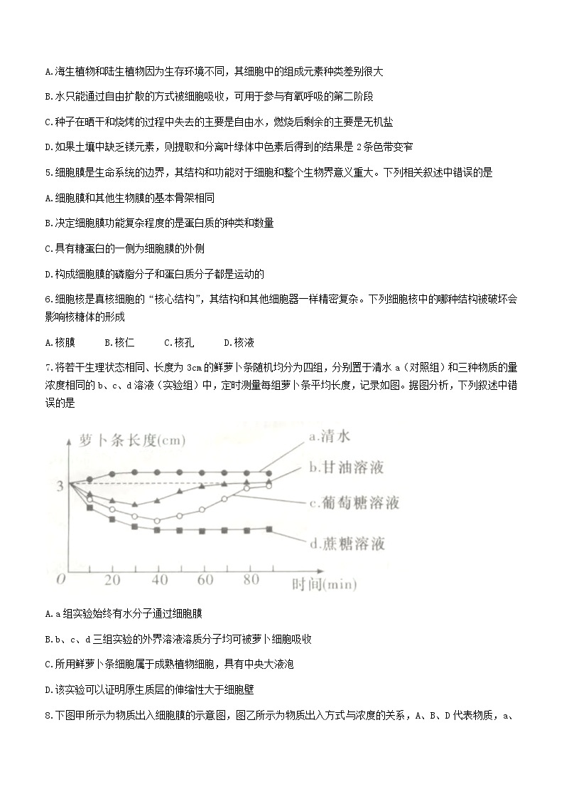湖南省名校联考联合体2022-2023学年高一下学期入学考试生物试题含答案02
