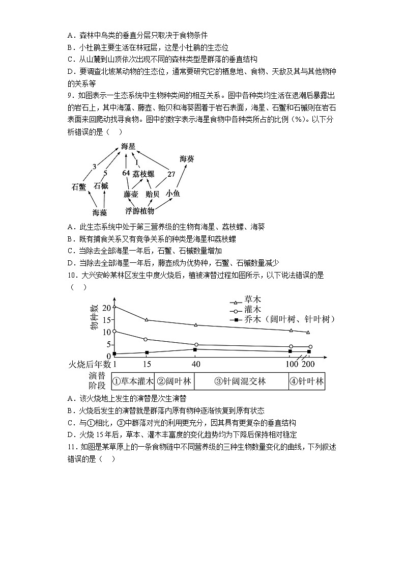 江西省抚州市崇仁一中、广昌一中、金溪一中2022-2023年高二下学期第一次联考生物试卷第3页