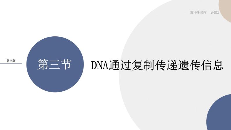 第三章- 第三节 DNA通过复制传递遗传信息（课件PPT）01
