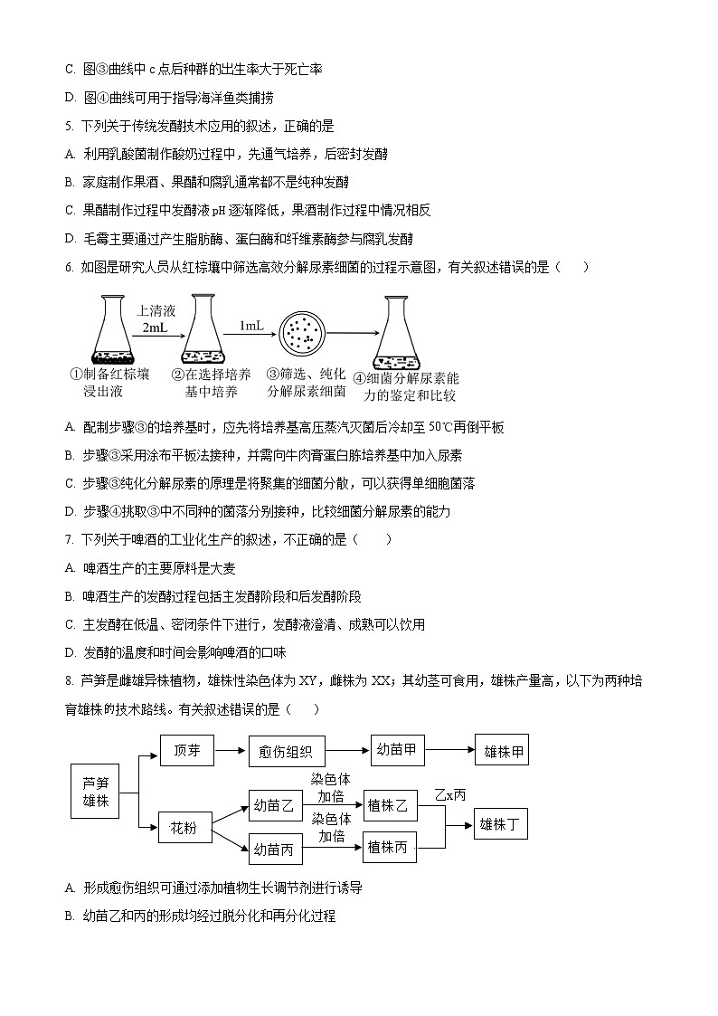 2022长沙南雅中学高二下学期期中考试生物含解析02