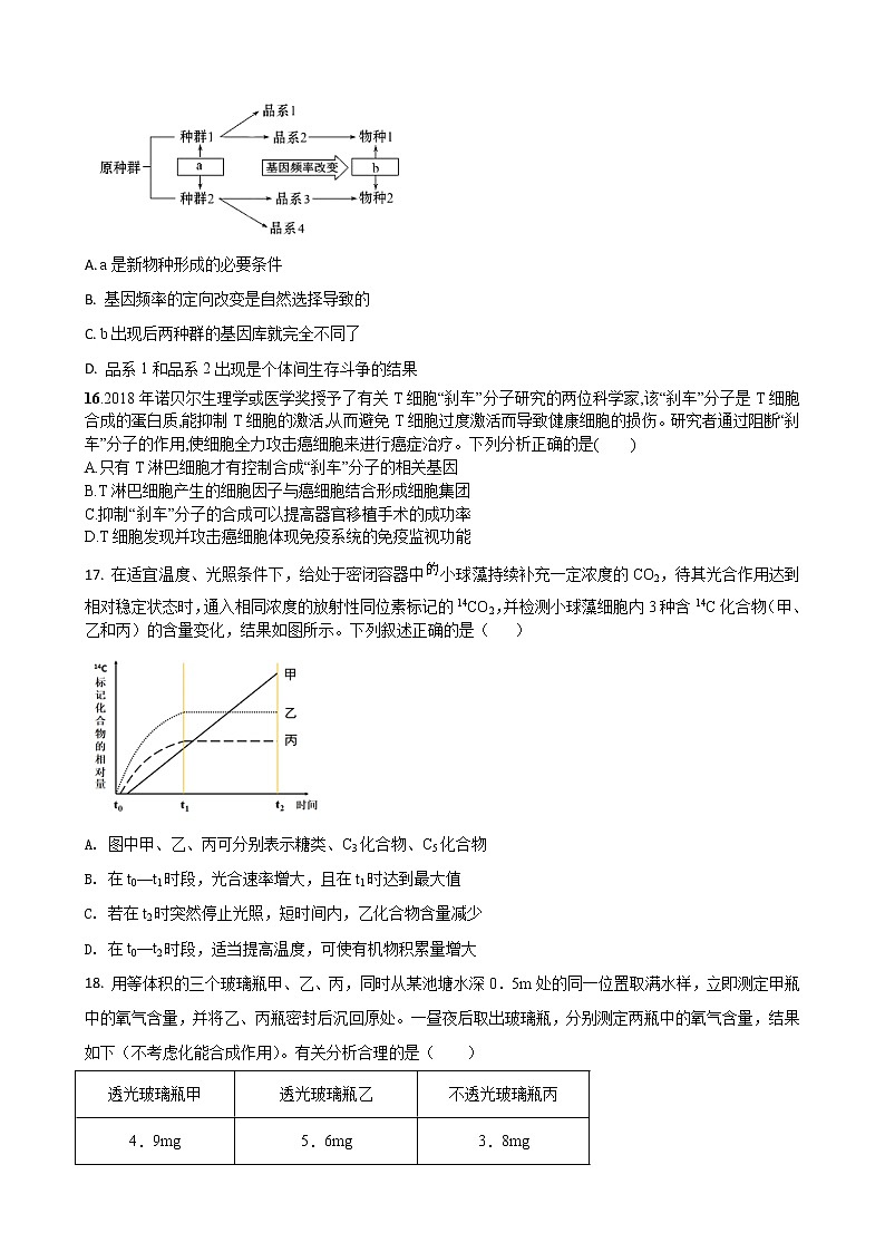 2022-2023学年甘肃省陇南市等三地高三上学期期中联考生物试题含答案第3页