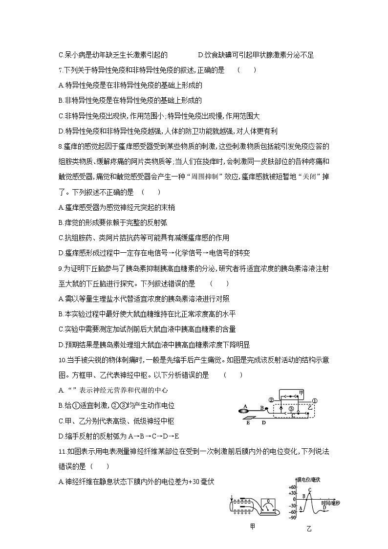 2022-2023学年黑龙江省海林市朝鲜族中学高二上学期11月第二次月考生物试题含答案02