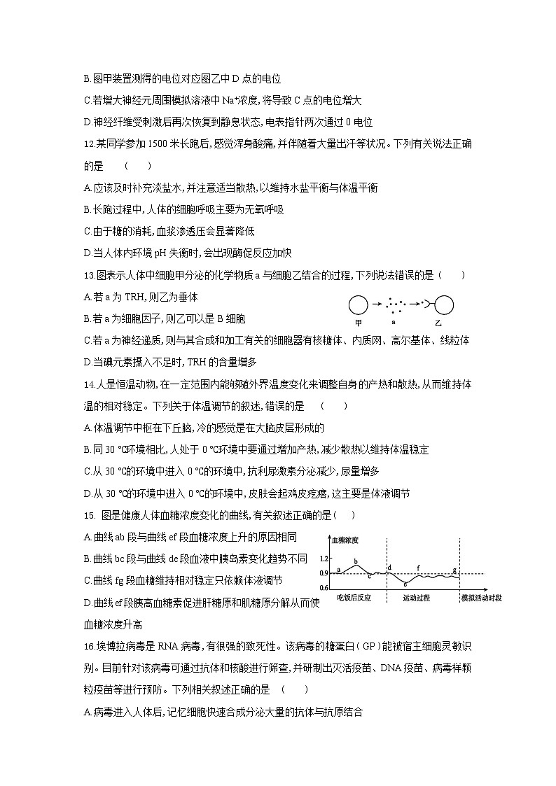 2022-2023学年黑龙江省海林市朝鲜族中学高二上学期11月第二次月考生物试题含答案03
